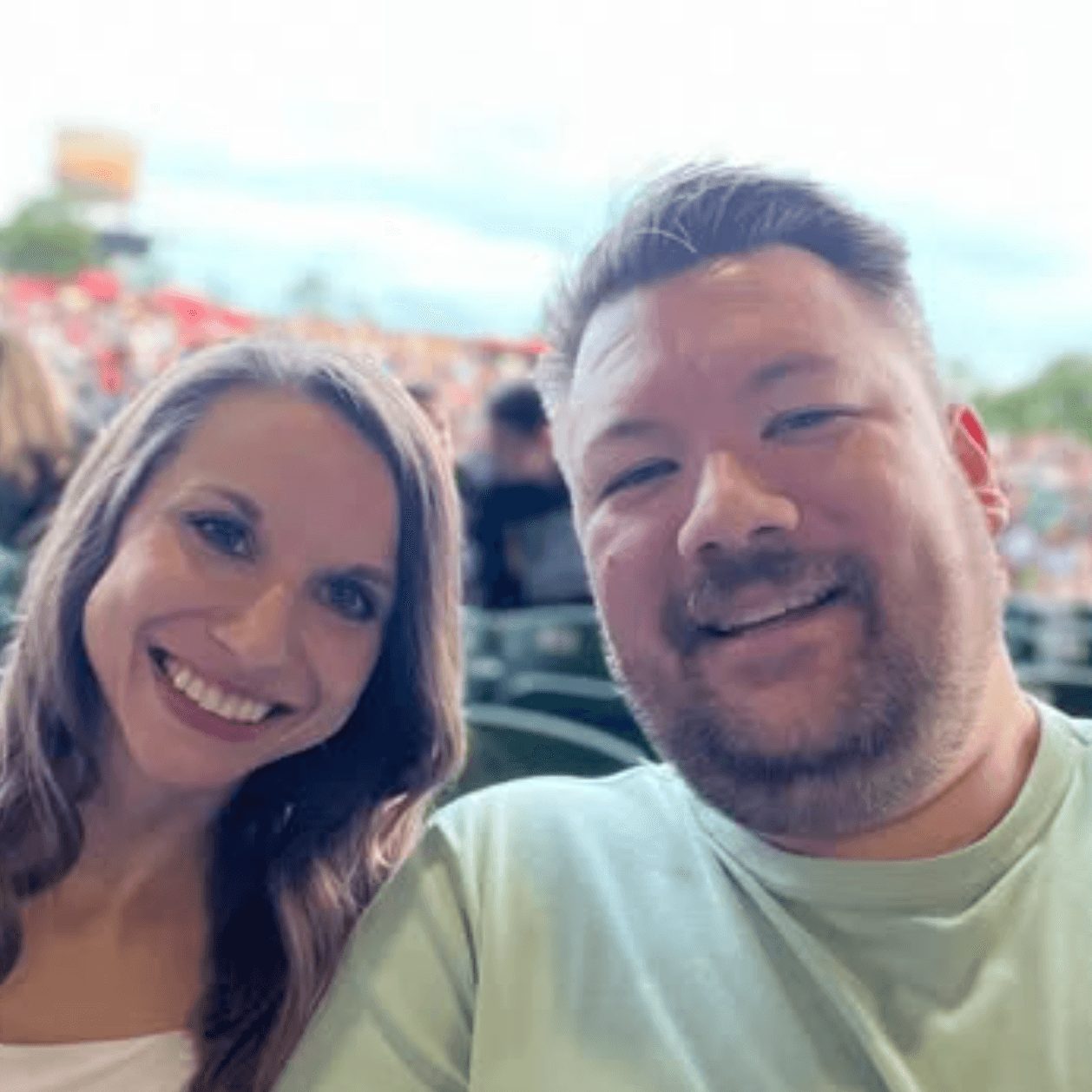 Sutton and Max at a concert